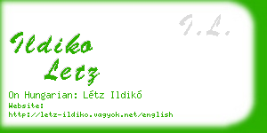 ildiko letz business card